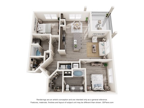 2 Bed 2 Bath Floor Plan | 1,204 Sq. Ft. at The Enclave at Deer Moss Creek, Florida